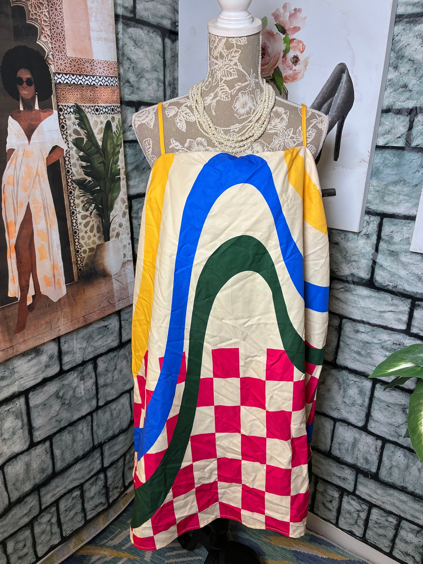 Shein Colorful Dress Women sz 3XL