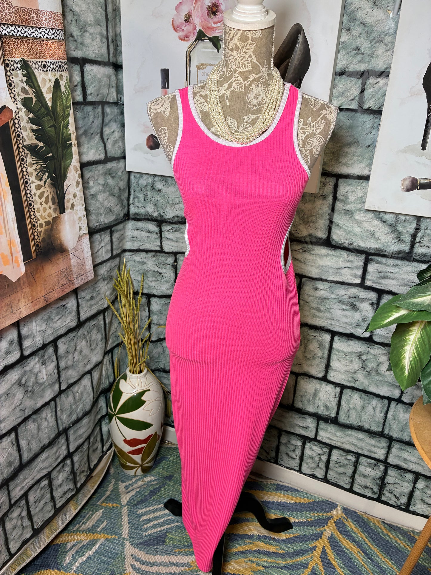Jolie & Joy Pink Dress Women sz Medium